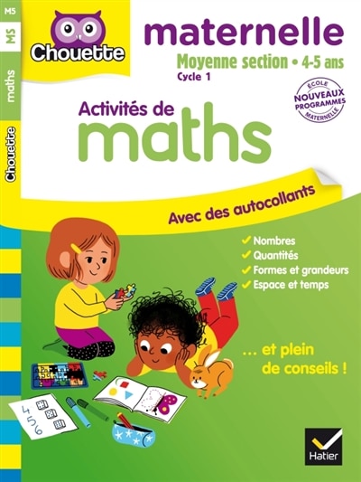 Couverture_Activit&eacute;s de maths, maternelle moyenne section, 4-5 ans