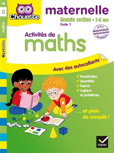 Couverture_Activit&eacute;s de maths, maternelle grande section, 5-6 ans