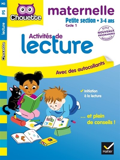 Couverture_Activit&eacute;s de lecture, maternelle petite section, 3-4 ans