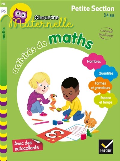 Couverture_Activités de maths, maternelle petite section, 3-4 ans