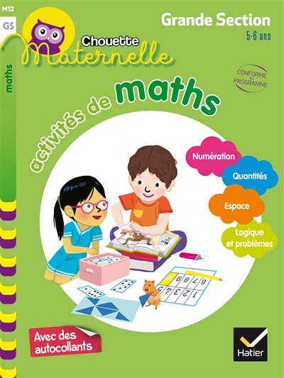 Couverture_Activit&eacute;s de maths, maternelle grande section, 5-6 ans