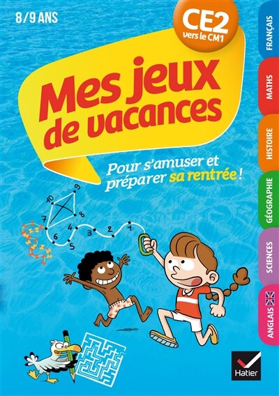 Couverture_Mes jeux de vacances CE2 vers le CM1, 8-9 ans