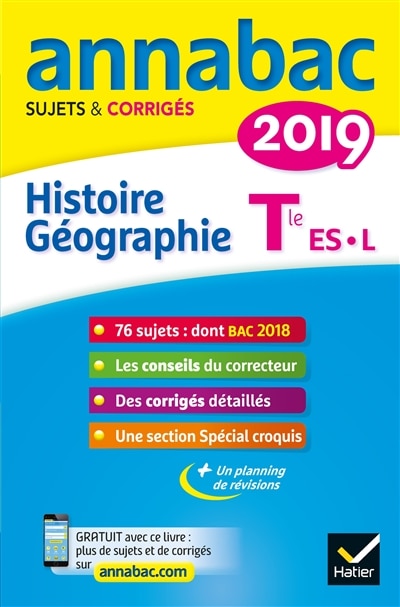 Front cover_Histoire g&eacute;ographie terminale ES, L