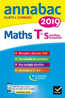 Front cover_Maths terminale S, spécifique & spécialité : 2019