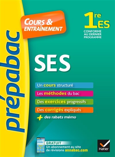 Front cover_SES, sciences &eacute;conomiques et sociales 1re ES