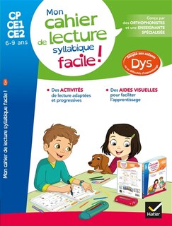 Mon cahier de lecture syllabique facile !: CP, CE1, CE2, 6-9 ans