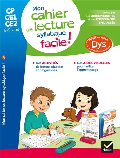 Mon cahier de lecture syllabique facile !: CP, CE1, CE2, 6-9 ans