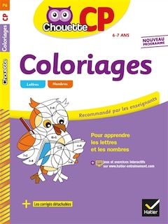 Front cover_Coloriages pour apprendre les lettres et les nombres, CP, 6-7 ans