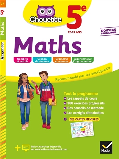 Front cover_Maths 5e, 12-13 ans