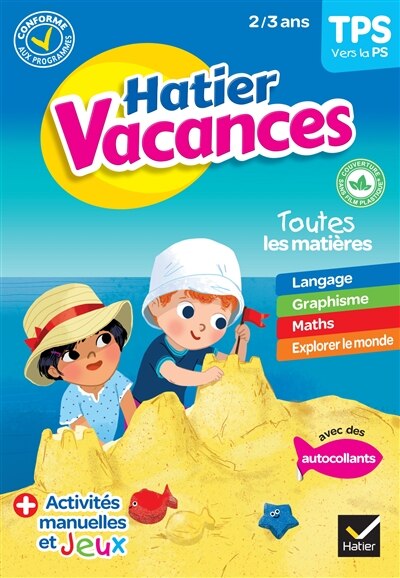 Couverture_Hatier vacances, TPS vers la PS, 2-3 ans
