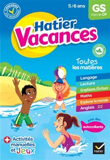 Couverture_Hatier vacances, GS vers le CP, 5-6 ans