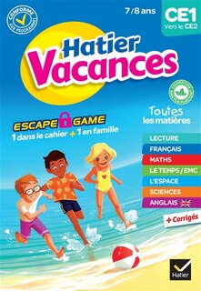 Couverture_Hatier vacances, CE1 vers le CE2, 7-8 ans