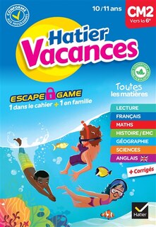Couverture_Hatier vacances, CM2 vers la 6e, 10-11 ans