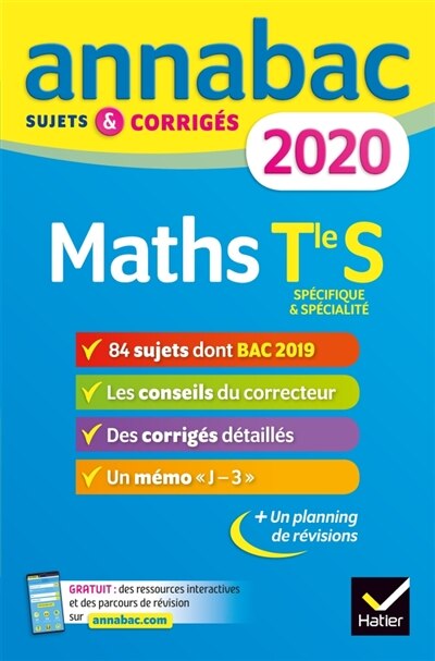 Front cover_Maths terminale S, spécifique & spécialité : 2020