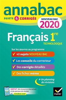 Front cover_Français 1re séries technologiques : nouveau bac 2020