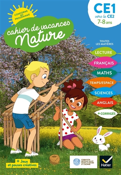 Couverture_Cahier de vacances nature, CE1 vers le CE2, 7-8 ans