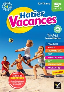 Couverture_Hatier vacances, 5e vers la 4e, 12-13 ans