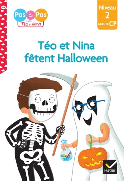 Front cover_Téo et Nina fêtent Halloween : niveau 2, milieu de CP