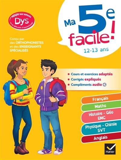 Couverture_Ma 5e facile ! 12-13 ans