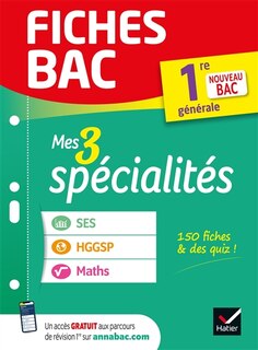Couverture_Mes 3 spécialités, 1re générale : SES, HGGSP, maths : nouveau bac