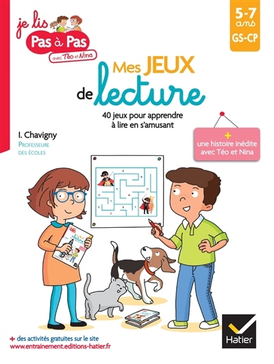Couverture_Mes jeux de lecture GS-CP, 5-7 ans : 40 jeux pour apprendre à lire en s'amusant