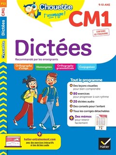 Front cover_Dictées CM1, 9-10 ans