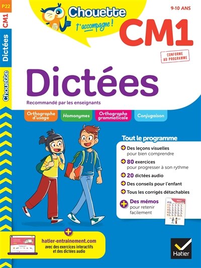 Front cover_Dictées CM1, 9-10 ans