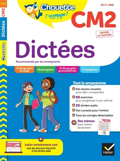 Couverture_Dictées CM2, 10-11 ans