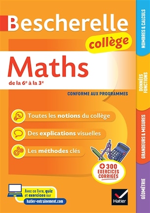 Bescherelle maths collège: de la 6e à la 3e