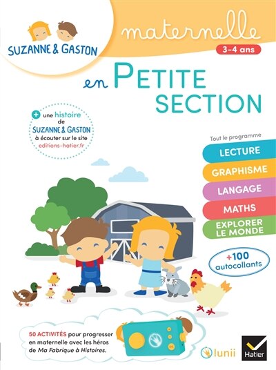 Couverture_Suzanne & Gaston en petite section : maternelle, 3-4 ans