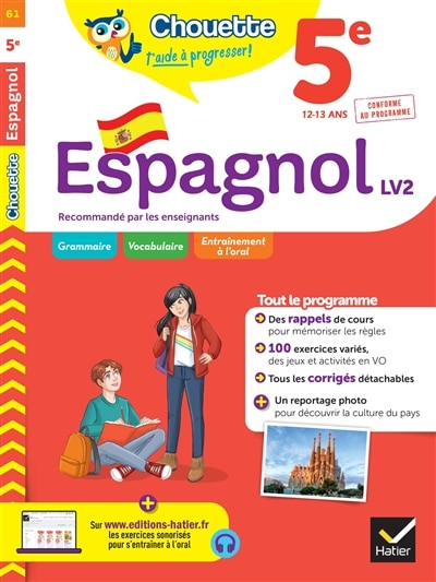 Front cover_Espagnol 5e LV2, 12-13 ans