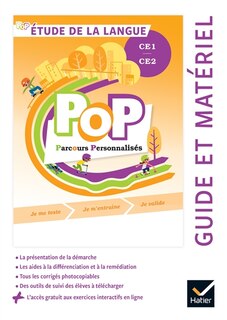 Couverture_Pop parcours personnalisés, étude de la langue CE1, CE2 : guide et matériel