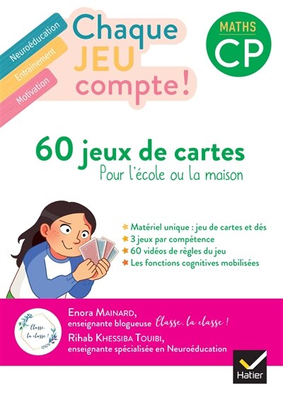 Front cover_Chaque jeu compte !, maths CP : 60 jeux de cartes pour l'école ou la maison