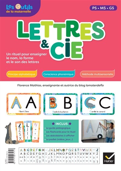 Front cover_Lettres & Cie : un rituel pour enseigner le nom, la forme et le son des lettres : PS, MS, GS