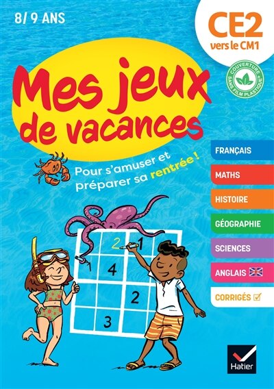 Front cover_Mes jeux de vacances CE2 vers le CM1, 8-9 ans