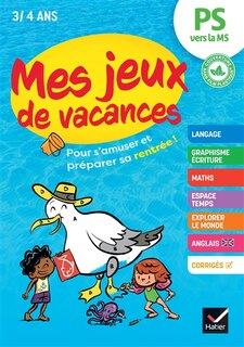 Front cover_Mes jeux de vacances PS vers la MS, 3-4 ans