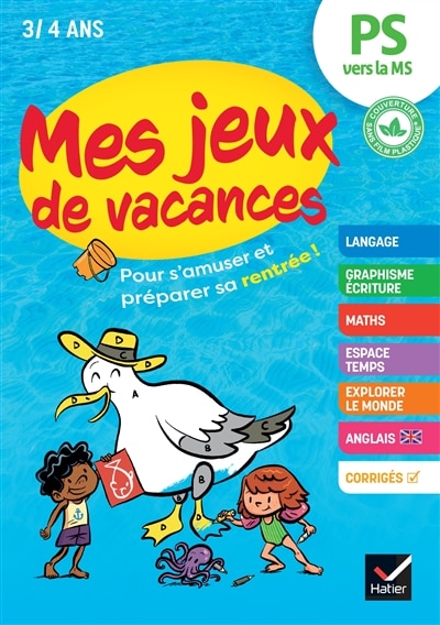 Front cover_Mes jeux de vacances PS vers la MS, 3-4 ans