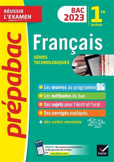 Couverture_Fran&ccedil;ais 1re technologique, s&eacute;ries technologiques