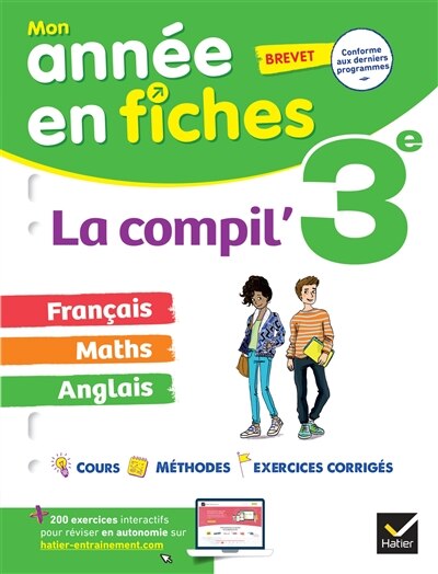 Couverture_La compil' 3e, brevet : français, maths, anglais : conforme aux derniers programmes