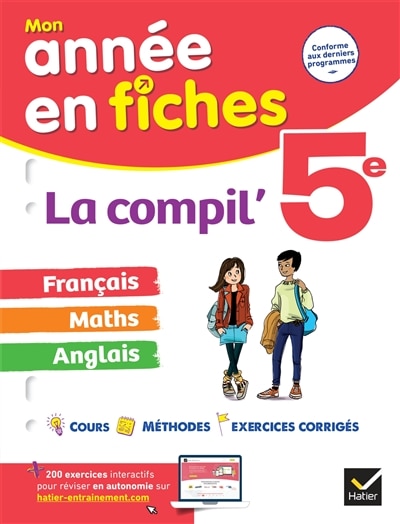 Couverture_La compil' 5e : français, maths, anglais : conforme aux derniers programmes