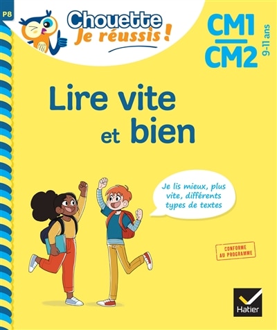 Couverture_Lire vite et bien CM1, CM2, 9-11 ans : je lis mieux, plus vite, différents types de textes : conforme au programme