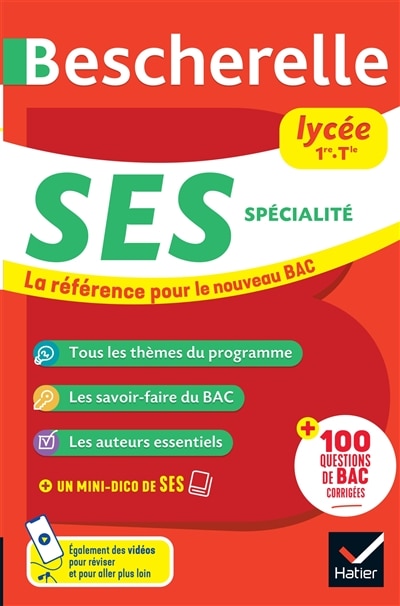 Front cover_Bescherelle SES spécialité : lycée, 1ère, terminale : la référence pour le nouveau bac