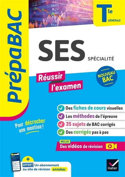 Couverture_SES spécialité, terminale générale : nouveau bac