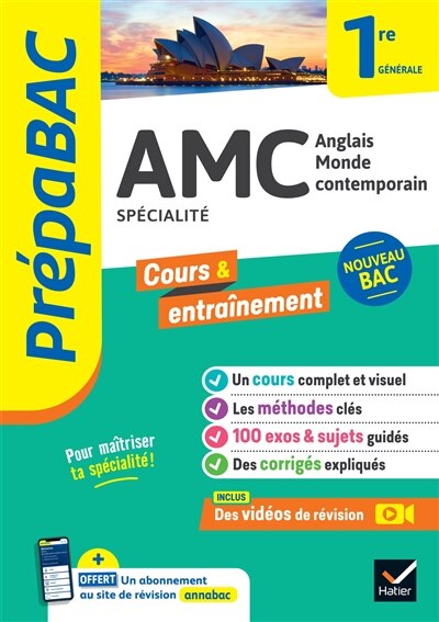 Front cover_AMC, anglais monde contemporain spécialité 1re générale : nouveau bac