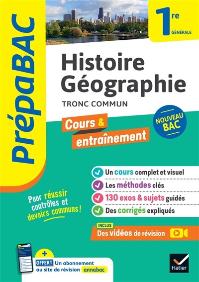 Couverture_Histoire géographie tronc commun 1re générale