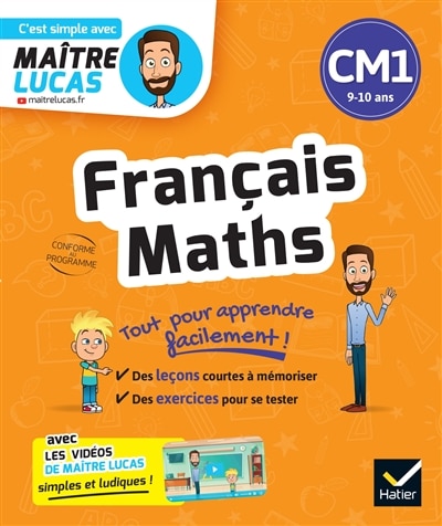 Couverture_Français, maths CM1, 9-10 ans : tout pour apprendre facilement ! : conforme au programme