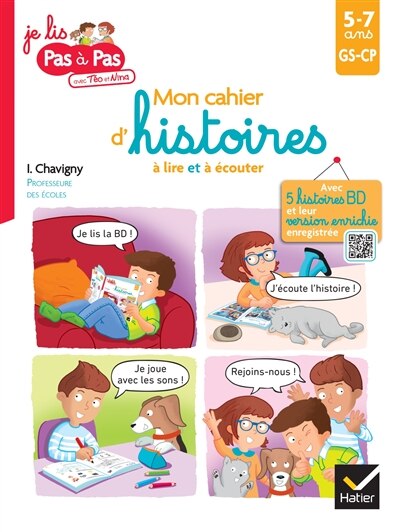 Front cover_Mon cahier d'histoires à lire et à écouter : 5-7 ans, GS-CP