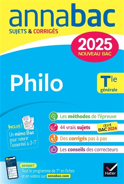 Front cover_Philo terminale générale : nouveau bac 2025