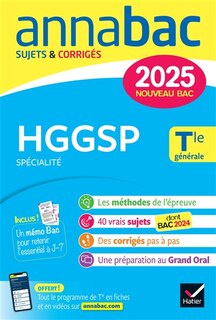 Couverture_HGGSP spécialité, terminale générale : nouveau bac 2025