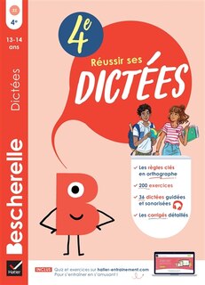Front cover_Réussir ses dictées : 4e : 13-14 ans
